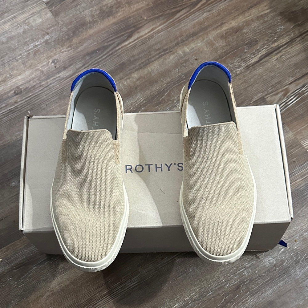 Rothy's Tan City Slip-On Sneakers EUC